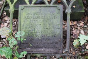 10 inscription board of August Klenke tombstone